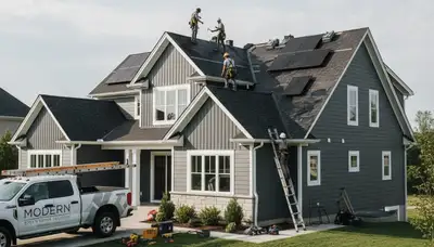 Vinyl siding repair and roof restoration in Brooklyn, NY by Next Level Exteriors professionals