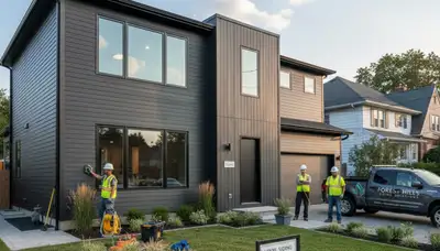 Professional vinyl siding installation on home exterior in Brooklyn, NY