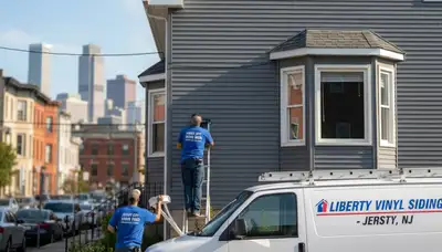 Professional vinyl siding installation on Brooklyn NY home exterior