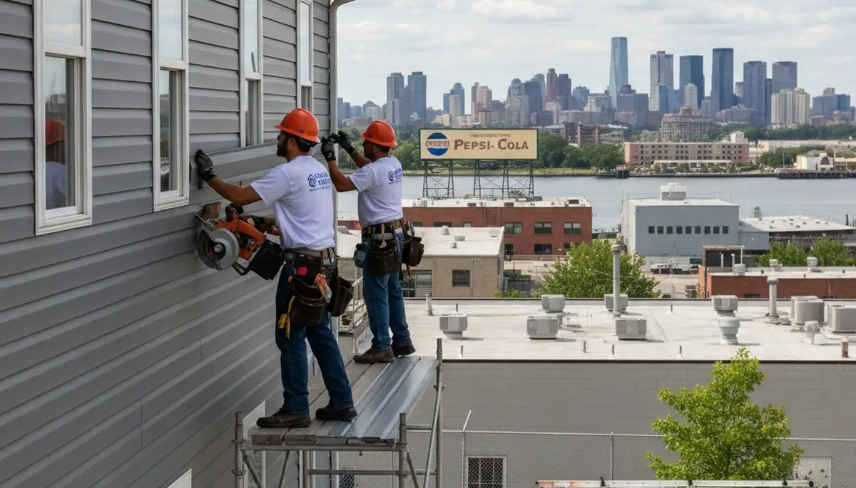 Professional vinyl siding installation on residential home exterior in Brooklyn, NY