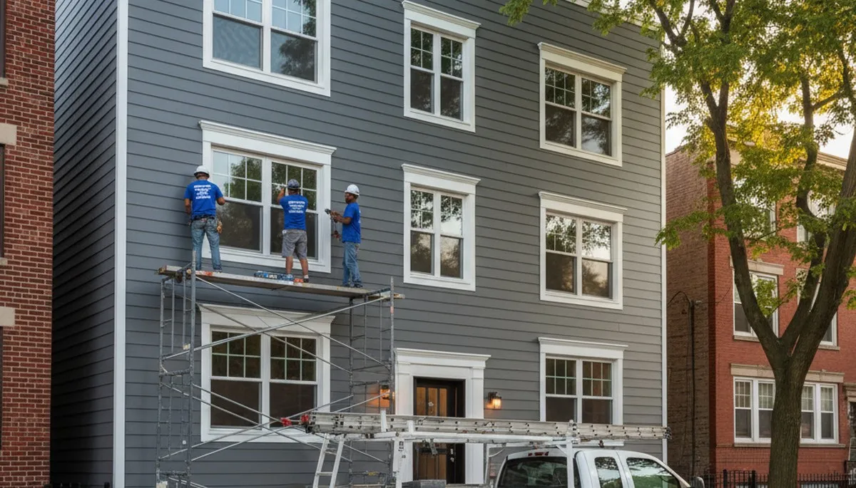 Professional vinyl siding installation on home exterior in Brooklyn, NY