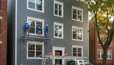 Professional vinyl siding installation on home exterior in Brooklyn, NY
