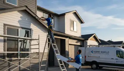 Vinyl siding repair specialists restoring home exterior in Brooklyn, NY