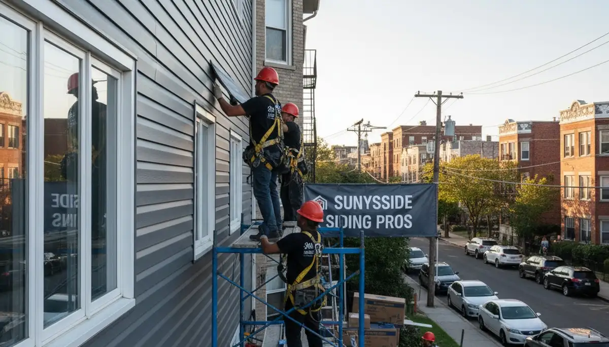 Professional vinyl siding installation on Brooklyn NY home exterior by local siding experts