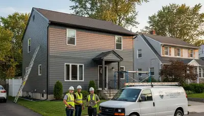 Professional vinyl siding installation on home exterior in Brooklyn, NY