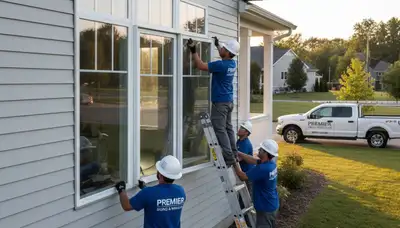 Vinyl siding and window installation on Brooklyn NY home exterior by Next Level Exteriors