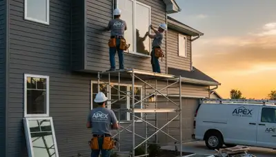 Vinyl siding and window replacement project by Next Level Exteriors in Brooklyn, NY